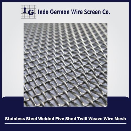 Stainless Steel Welded Five Shed Twill Weave Wire Mesh