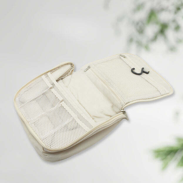 TRAVEL WASH BAG MULTI-FUNCTIONAL WATERPROOF COSMETIC STORAGE BAG HANDHELD FOLDABLE HOOK COSMETIC BAG WITH ZIPPER CLOSURE HANDBAG PORTABLE CLASSIFICATION BAGS (7939)
