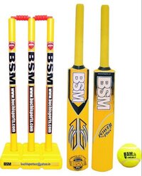 Plastic Cricket Set - High Quality Long Lasting Plastic | Includes Bat, Stumps, Bails, Ball For Children, Unisex Play