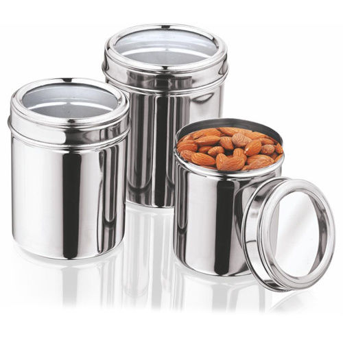 SS Canister With See Through Lid