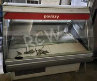 Commercial Refrigerator Sliding Curved Glass Meat Fish Display Freezer