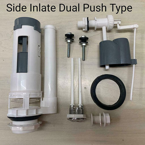 White-Black Side Inlet Flush System