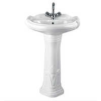 Mini Sterling Pedestal Wash Basin - Ceramic, Floor Mounted, Glossy White Finish | High Quality, Compact Design, Easy Cleaning