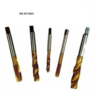 M5 Sft M35 Hss-e Tin Coated - M35 Material, Silver And Gold Color | Cnc Machine Compatible For Hard Processing Of Stainless And Die Steel Parts