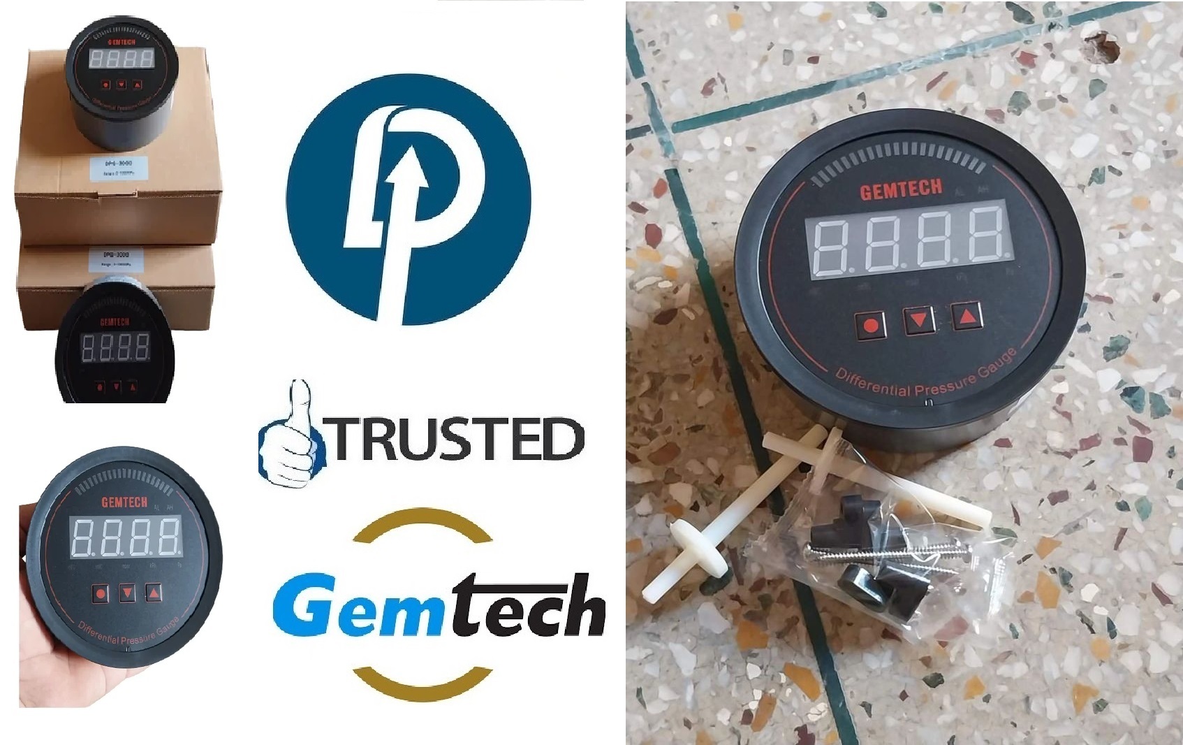 GEMTECH Series 3000 Digital Pressure Gauge Range 0 to 3.000 KPA  Delhi Haryana Faridabad