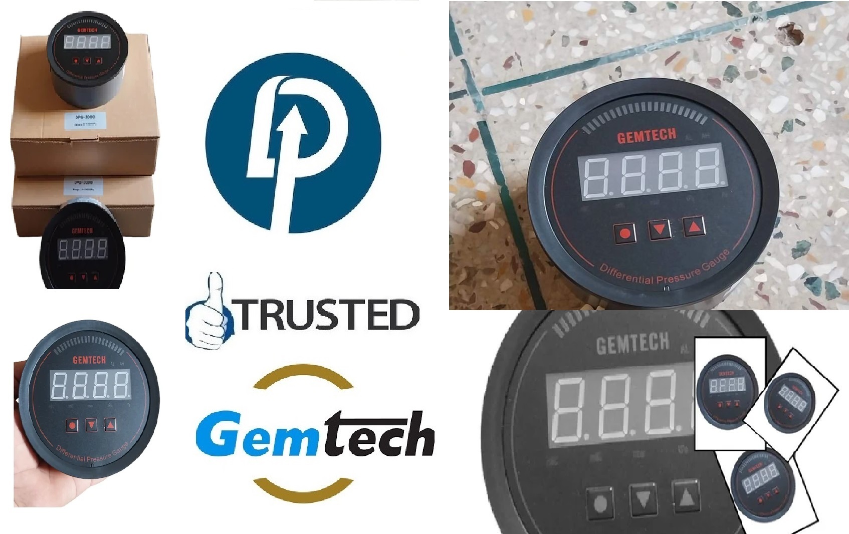 GEMTECH Series 3000 Digital Pressure Gauge Range 0 to 3.000 KPA  Delhi Haryana Faridabad