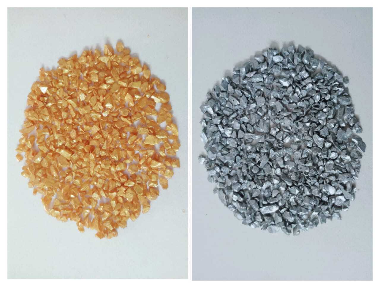 premium quality silver coated glass stone crushed chips