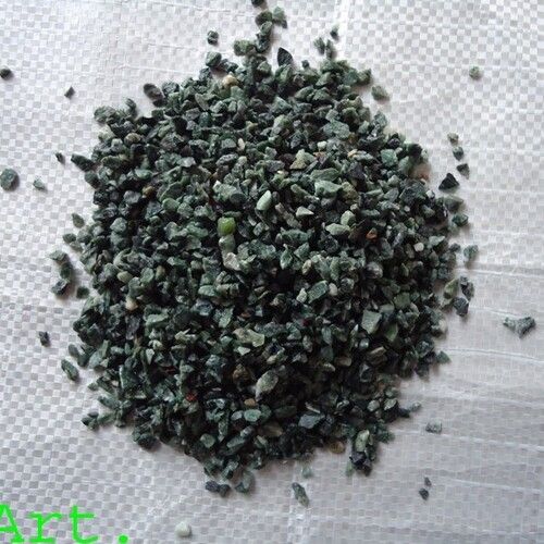 Natural Viridian Green Marble Crushed Stone Chips for Terrazzo Flooring and Construction Purpose