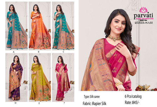 Fancy Paithani Concept Rapier Silk Saree-25353