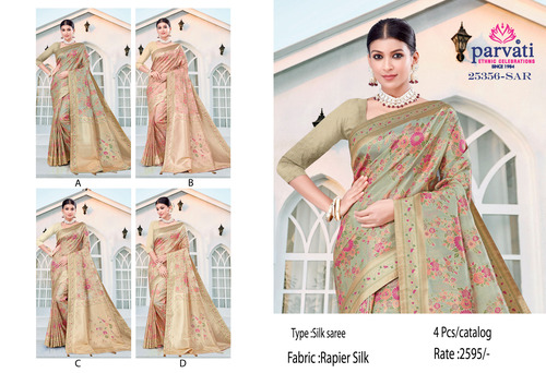 Elegant Pastel Colour Fancy Saree -25356