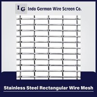Stainless Steel Rectangular Wire Mesh - Color: Silver