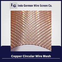 Copper Circular Wire Mesh - Aperture: 0.35 Mm