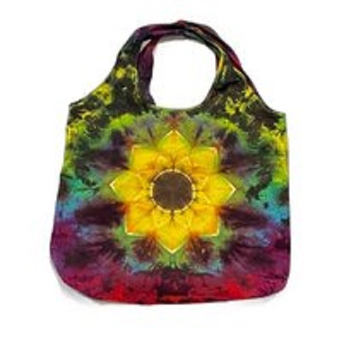 Tie Dyed Sunflower Tote Bag