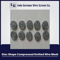 Disc Shape Compressed Knitted Wire Mesh - Color: Gray