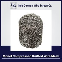 Monel Compressed Knitted Wire Mesh - Color: Silver