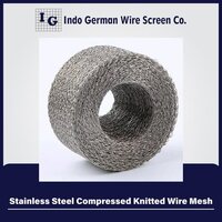 Steel Compressed Knitted Wire Mesh - Color: Silver