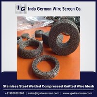 Stainless Steel Welded Compressed Knitted Wire Mesh - Color: Silver