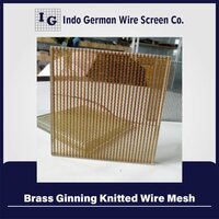 Brass Ginning Knitted Wire Mesh - Color: Golden
