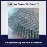 Nickel Ginning Knitted Wire Mesh - Aperture: Fine (specific Size On Request)