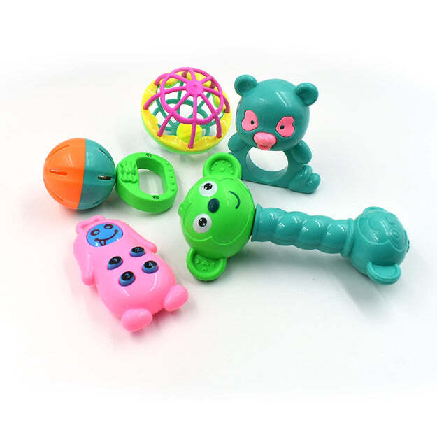 AT38 5PC RATTLES BABY TOY AND GAME FOR KIDS AND BABIES FOR PLAYING AND ENJOYING PURPOSES (1938)