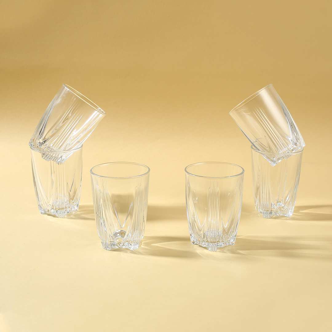 Uniglass Mont Blanc Imported Water and Juice Glass Set 145ml Set of 6 Small