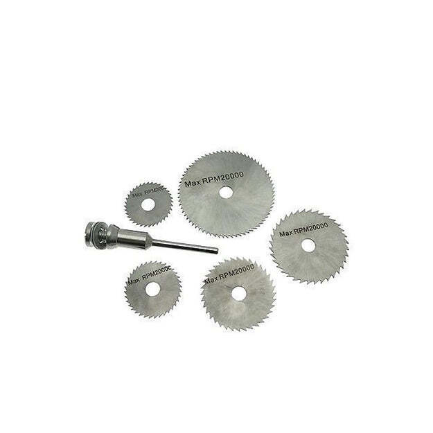 6PCS METAL HSS CIRCULAR SAW BLADE SET CUTTING DISCS FOR ROTARY TOOL (0408)