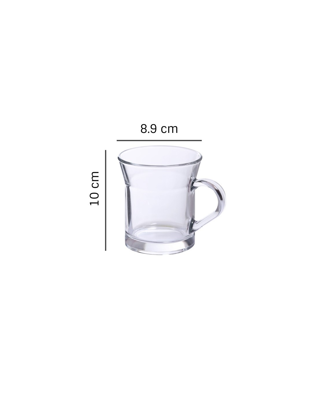 Uniglass Imported Miami Glass CoffeeTea Mugs Sets 300ml