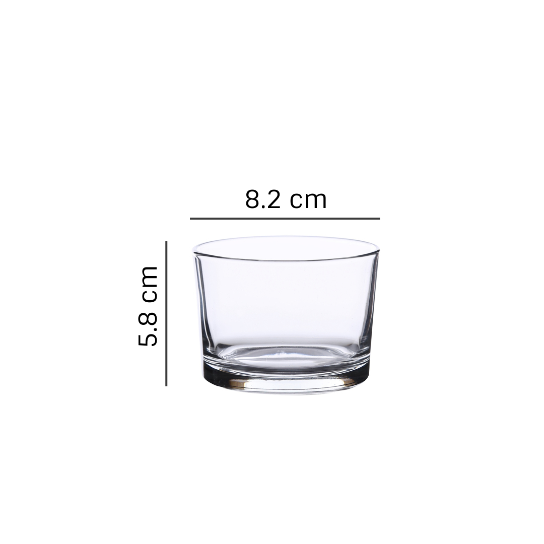 UNIGLASS Grande Imported Glass DessertPudding Bowls Set 200ml Set of 6 Small