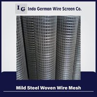 Mild Steel Woven Wire Mesh - Color: Silver