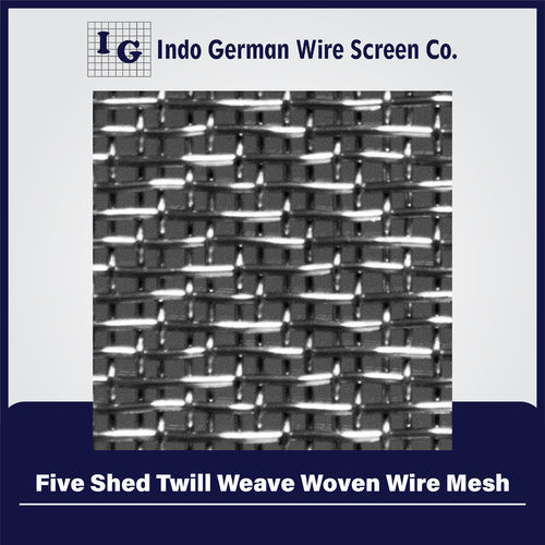 Five Shed Twill Weave Woven Wire Mesh