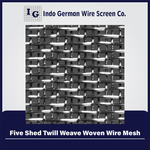Five Shed Twill Weave Woven Wire Mesh
