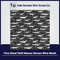 Five Shed Twill Weave Woven Wire Mesh - Aperture: 0.1 Mm To 4 Mm