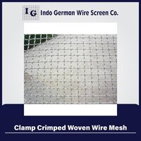 Clamp Crimped Woven Wire Mesh - Color: Silver