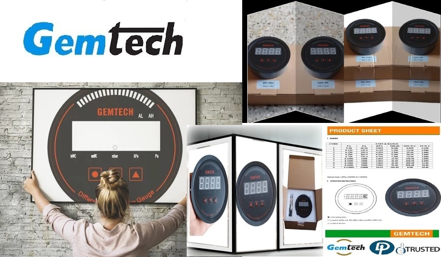 GEMTECH Series 3000 Digital Pressure Gauge Range 0 to 0.250 KPA in Gumla