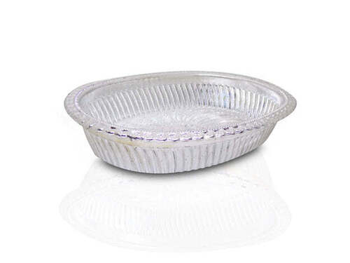 MULTIPURPOSE ROYAL DESIGN OVAL SILVER GIFT TRAY (2090)