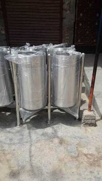 Stainless Steel Dustbin - Silver Finish | Durable Garbage Bin For Effortless Cleaning