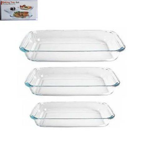 3 Piece Rectangle Glass Baking Dish Set