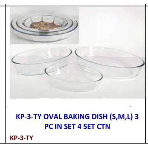 Oval Baking Dish (S,m,l) 3 Pc In Set 4 Set Ct