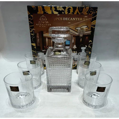 Glass Whisky Decanter Set