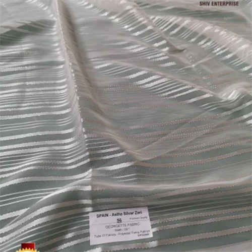 Rfd Georgette Fabric For Digital Print 56-Spain Astha Silvar Zari