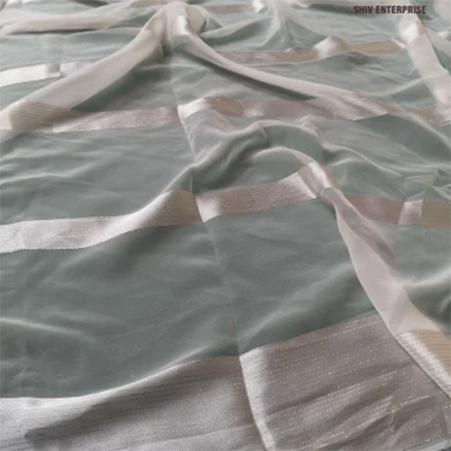 Grey Rfd Fabric 57-Sensex - 7 Patta Gold Zari Fancy Rfd Fabric For Digital print