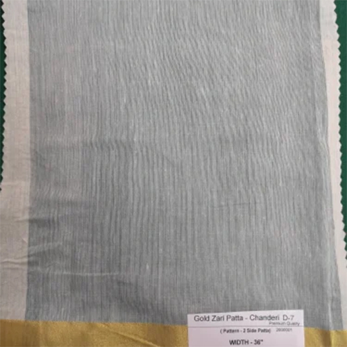 White Rfd Fabrics for duptta gold zari 36