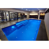 Blue Indoor Fiberglass Pool