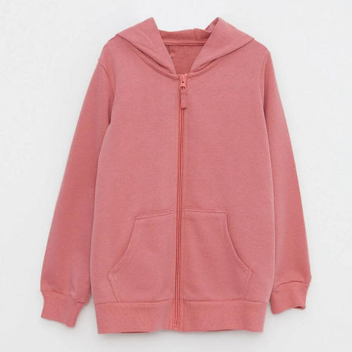 Cotton Casual Wear Zipper Hoodie For Kids