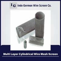 Multi Layer Cylindrical Wire Mesh Screen - Color: Silver