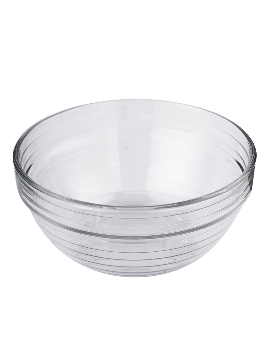 Uniglass Stackable SaladCurryDessertServing Glass Bowls Set (Transparent 370ml)  Set of 6