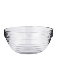 Uniglass Stackable SaladCurryDessertServing Glass Bowls Set (Transparent 370ml)  Set of 6