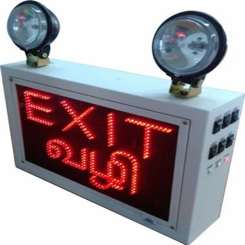 Industrial Emergency Exit Light With LED Sign