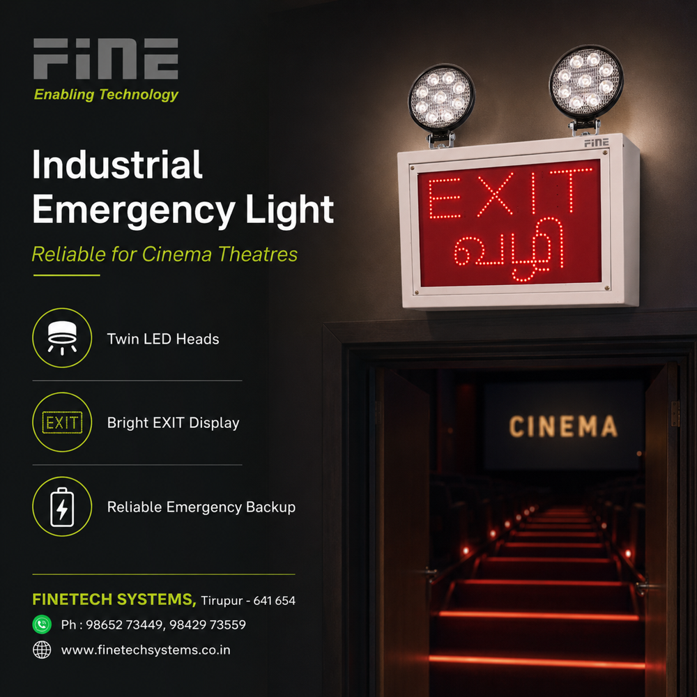 Industrial Emergency Exit Light With Led Sign - Charging Time: 7 To 8 Hrs App Hours