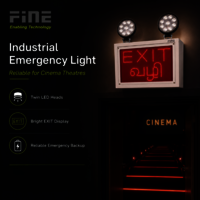 Industrial Emergency Exit Light With Led Sign - Charging Time: 7 To 8 Hrs App Hours